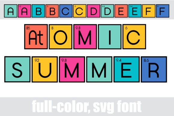 Atomic Summer: A Colorful Font for Bold Design Projects