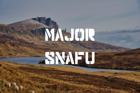 Major Snafu: Bold Sliced Typography for Impact