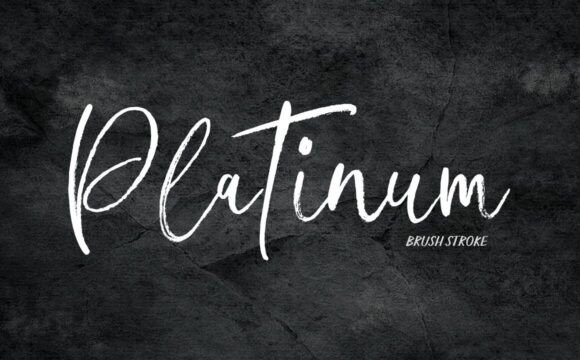 Platinum: A Brush Font with Bold Character