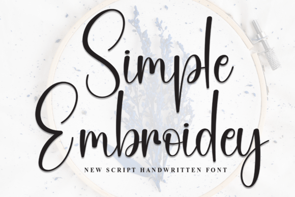 Simple Embroidery: A Cozy, Handcrafted Script Font